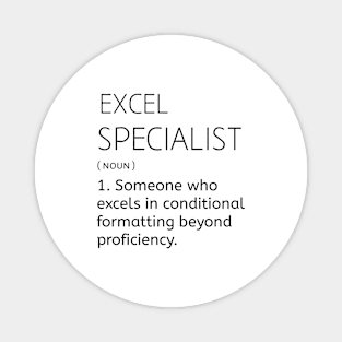 Funny Vintage Retro Excel specialist job description Magnet